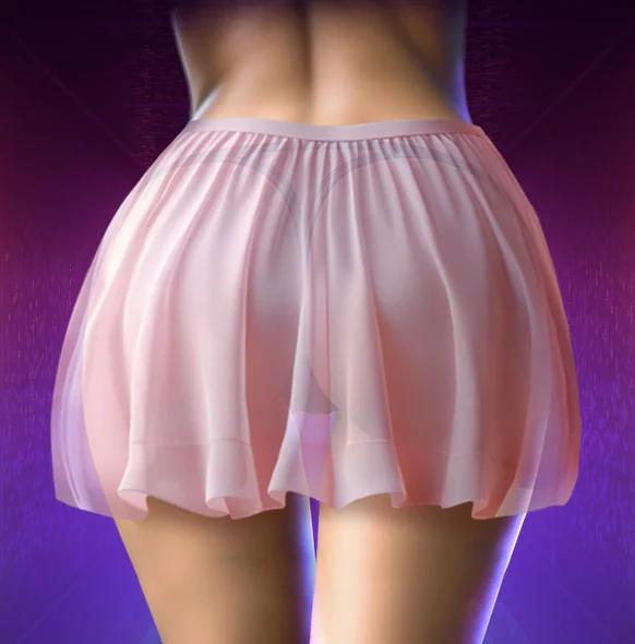 Pink skirt look